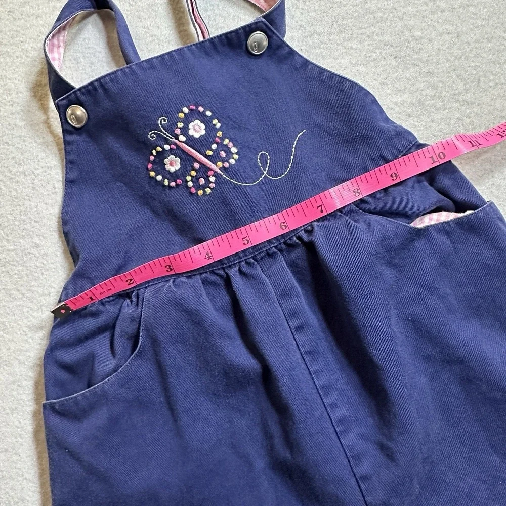 Vintage Gymboree Flower Power Embroidered Overalls Girls 18-24 Month Cottage